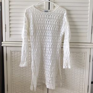 Top Elements Vintage White Knit Tunic Top Medium